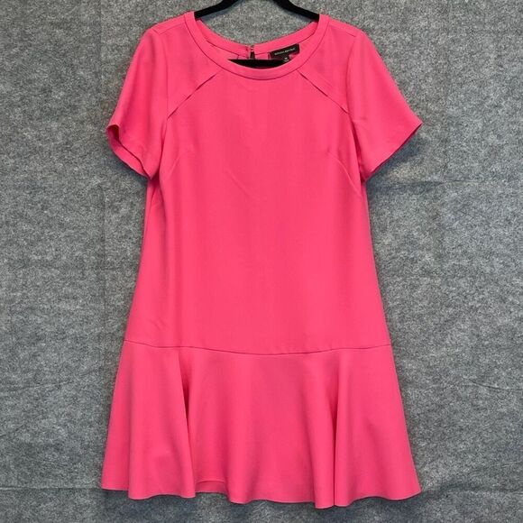BANANA REPUBLIC Dress Size 10 Pink Flounce Shift Dressy Cocktail Party Summer - Picture 1 of 16
